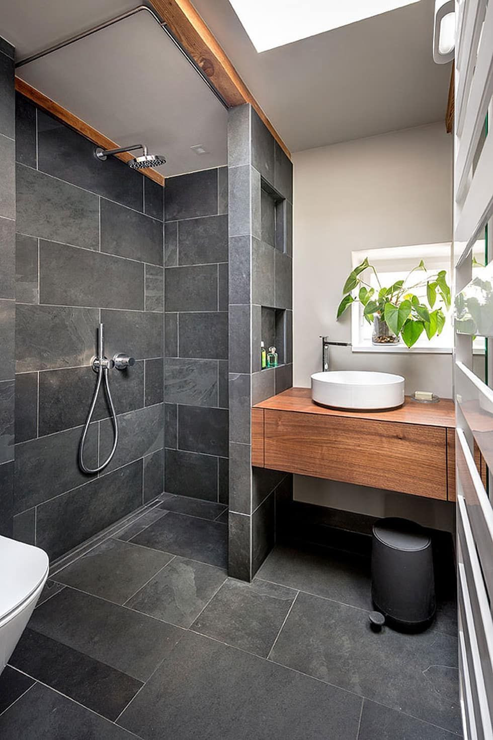 Bildergebnis Für Bad Boden Anthrazit Holz | Bathroom Design Small intended for Badezimmer Anthrazit